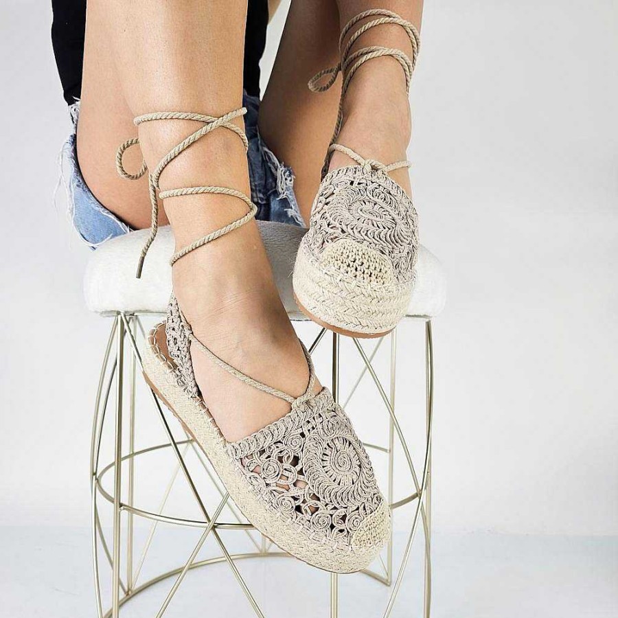 Claros Calzature Claros - Terryes - Espadrillas Donna Macrame` | Scarpe Basse